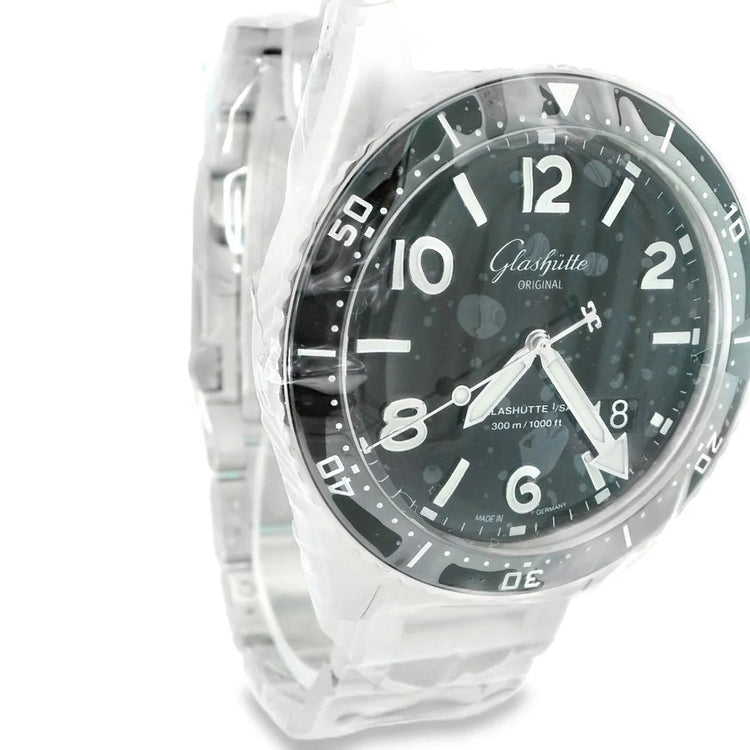 Glashütte Original SeaQ Panorama Date Panorama Date Black Dial 43mm - Duci Watches