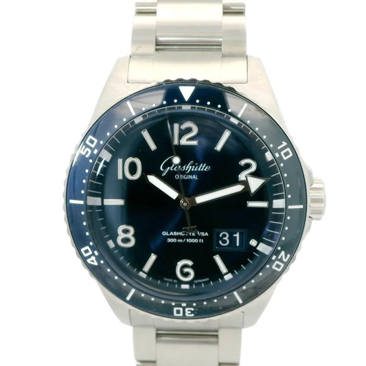 Glashütte Original SeaQ Panorama Date Panorama Date Blue Dial 43mm - Duci Watches