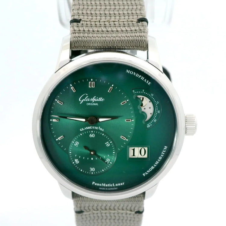 Glashütte Original PanoMaticLunar Green 40mm - Duci Watches