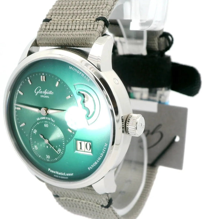 Glashütte Original PanoMaticLunar Green 40mm - Duci Watches