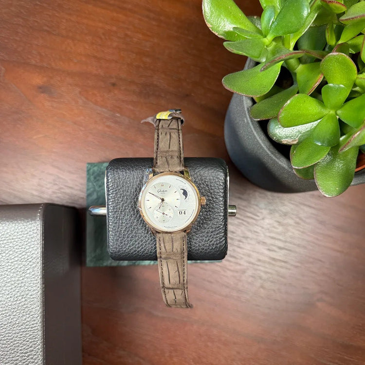 Glashütte Original PanoMaticLunar Red Gold 40mm Silver Dial - Duci Watches