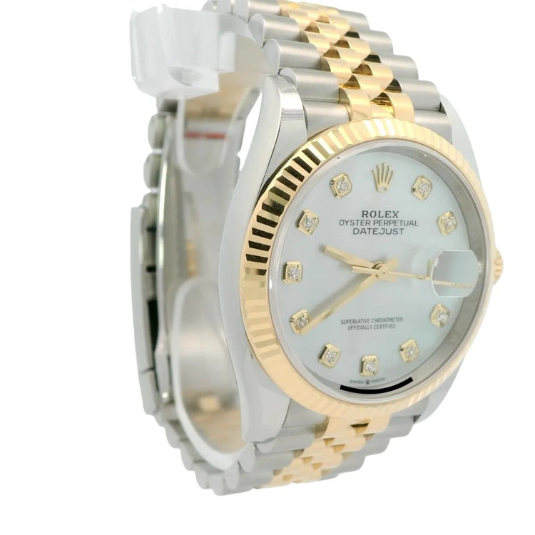 Rolex Datejust 36 MOP Dial and Diamonds 126233NG - Duci Watches