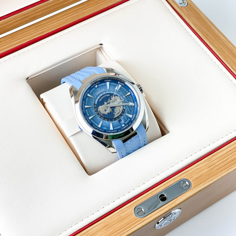 Omega Seamaster Aqua Terra 150m GMT Summer Blue 75th