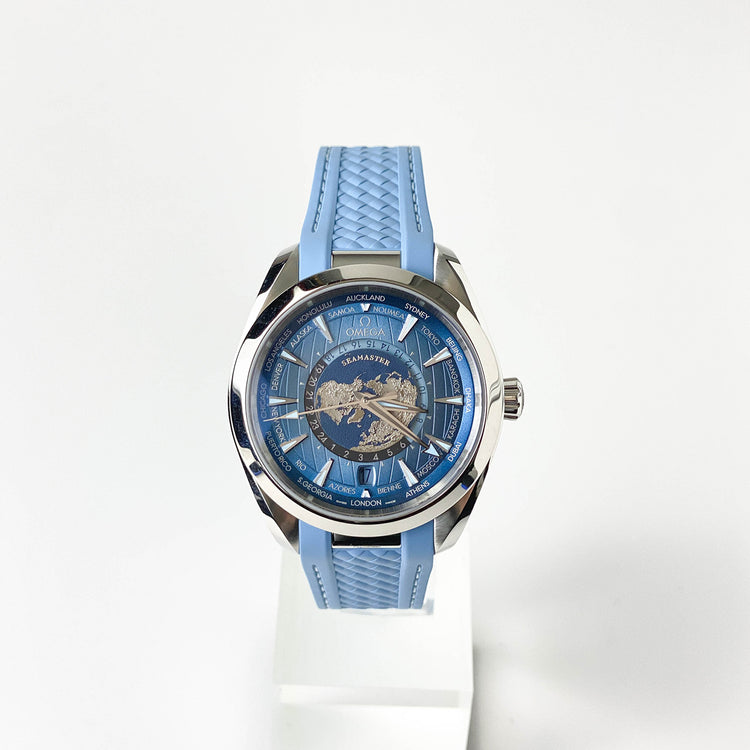 Omega Seamaster Aqua Terra 150m GMT Summer Blue 75th