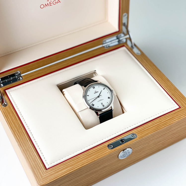 Omega De Ville Silver 40mm Black Bracelet