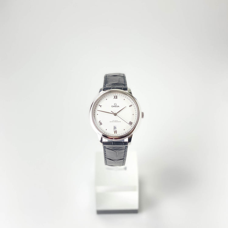 Omega De Ville Silver 40mm Black Bracelet