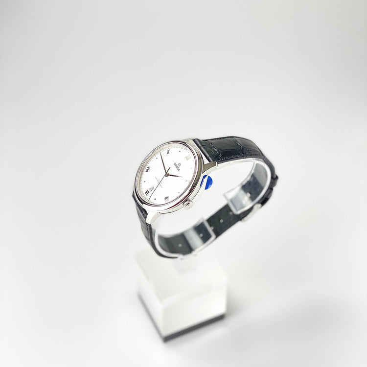 Omega De Ville Silver 40mm Black Bracelet