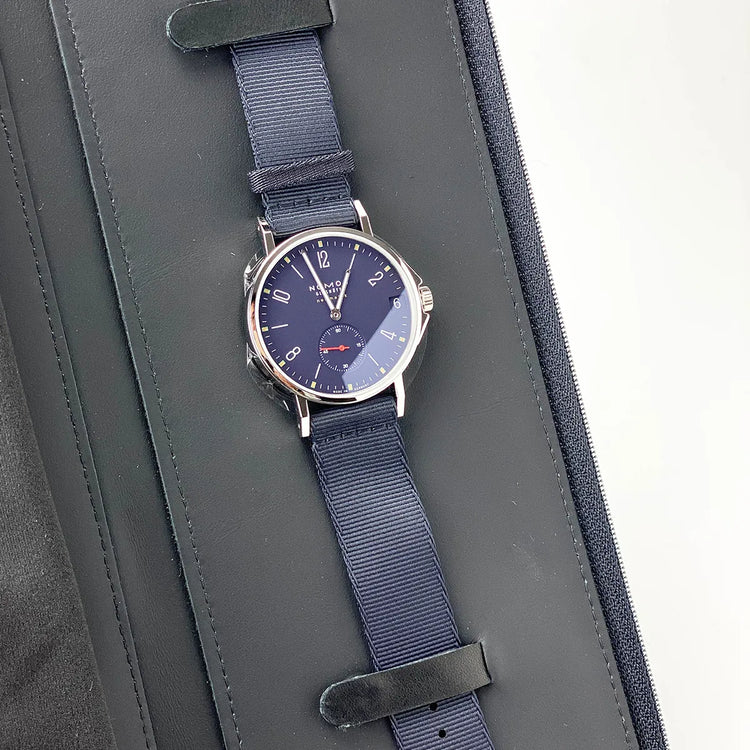 Nomos Ahoi Neomatik Ref: 528 Date Blue Dial ATLANTIK 38,5mm
