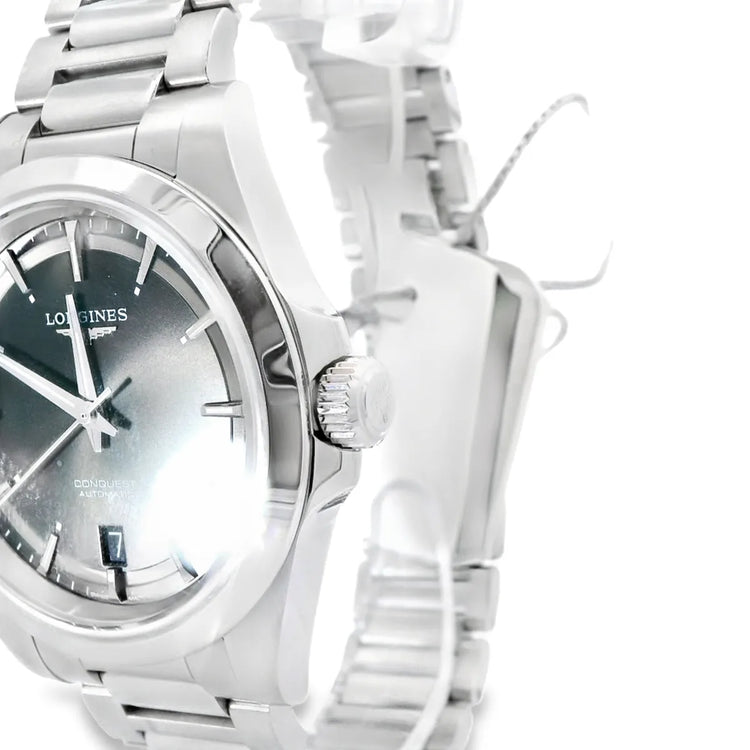 Longines Conquest Automatic 38 Mm Black Dial - Duci Watches