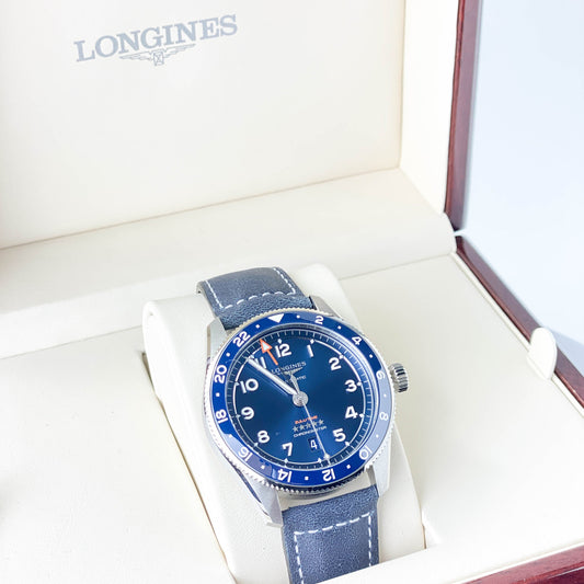 Longines Spirit Automatic Blue Dial Stainless Zulu Time Blue Dial 42mm