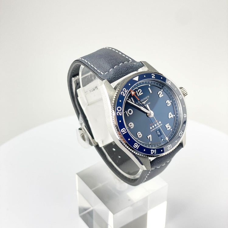 Longines Spirit Automatic Blue Dial Stainless Zulu Time Blue Dial 42mm