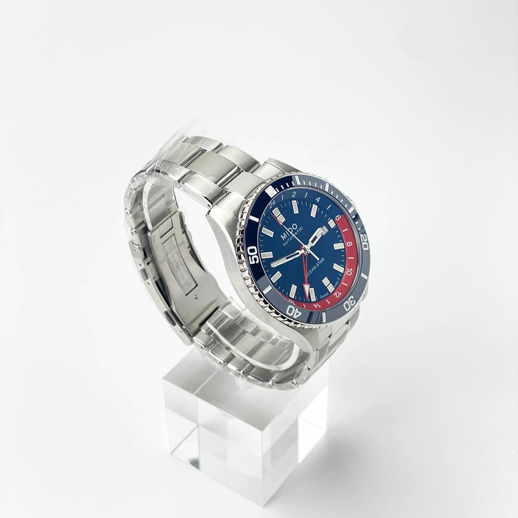 Mido Ocean Star GMT Blue Red
