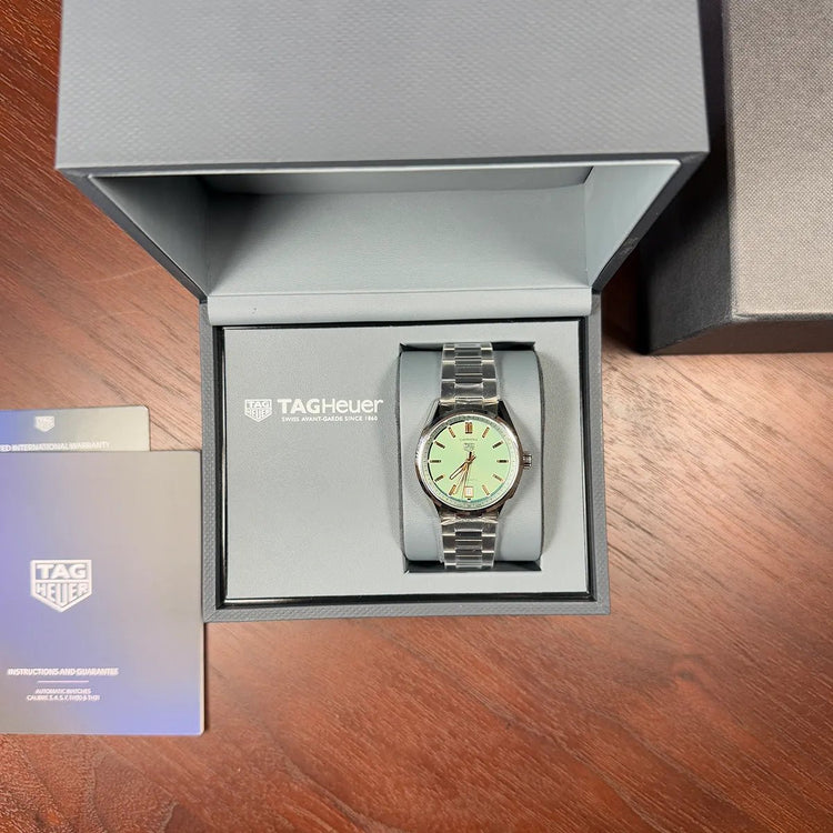 Tag Heuer Carrera Lady Date 36mm Green Dial - Duci Watches