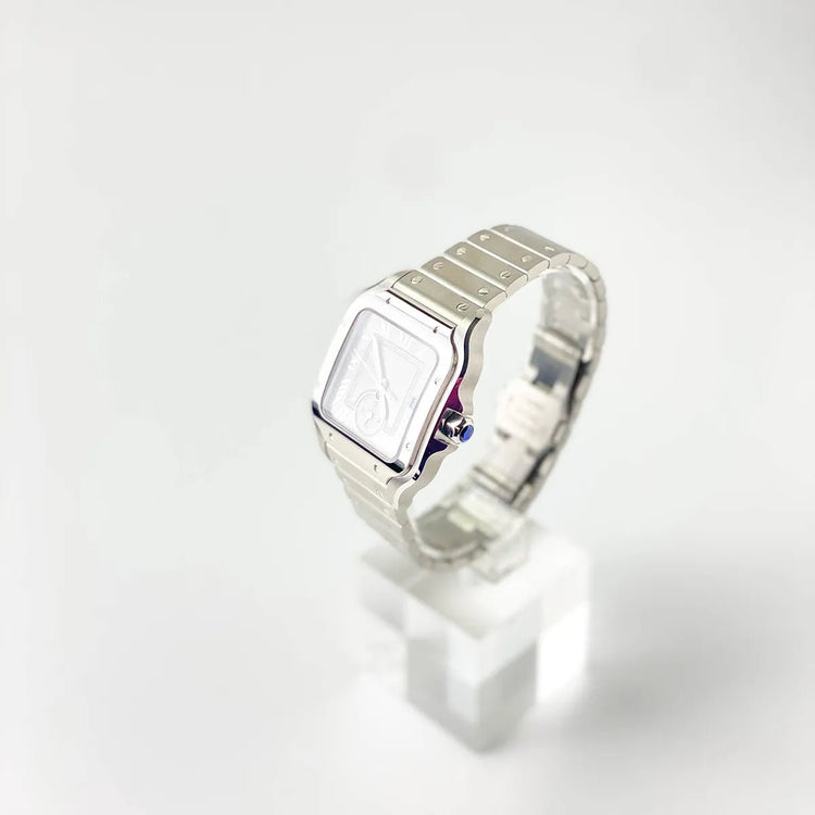 Santos De Cartier Dual Time gray Dial - Duci Watches