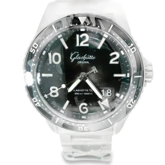Glashütte Original SeaQ Panoramadatum Panorama Date Black Dial 43mm - Duci Watches