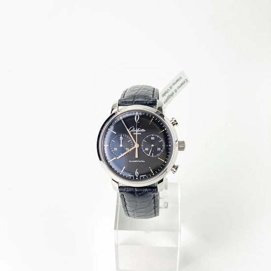 Sixties Chronograph Black Dial 42mm - Duci Watches