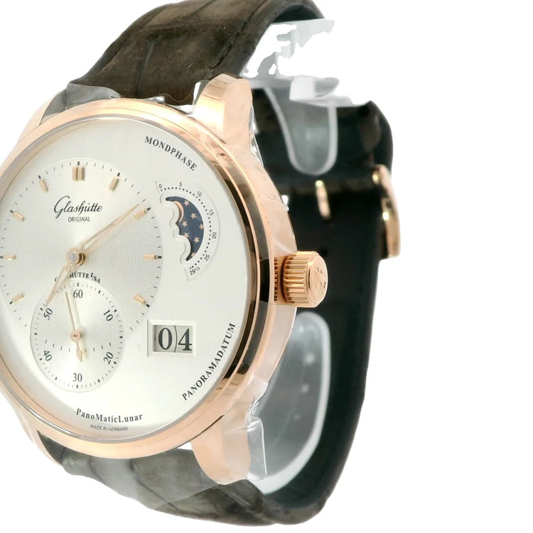 Glashütte Original PanoMaticLunar Red Gold 40mm Silver Dial