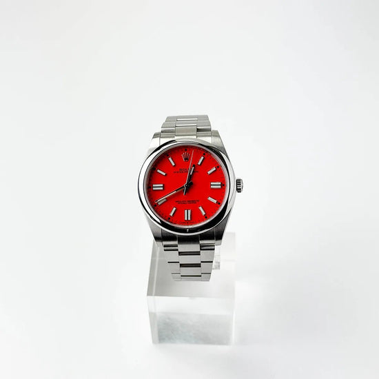 Oyster Perpetual 41 Coral Red - Duci Watches