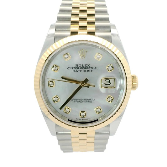 Rolex Datejust 36 MOP Dial and Diamonds 126233NG - Duci Watches