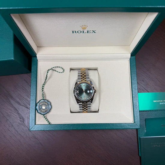 Rolex Datejust 36 green roman dial - Duci Watches