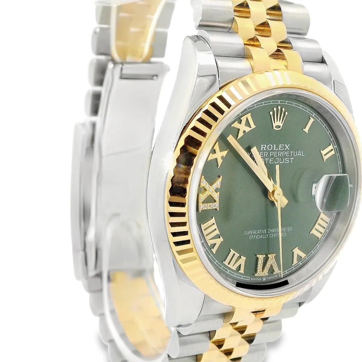 Rolex Datejust 36 green roman dial - Duci Watches