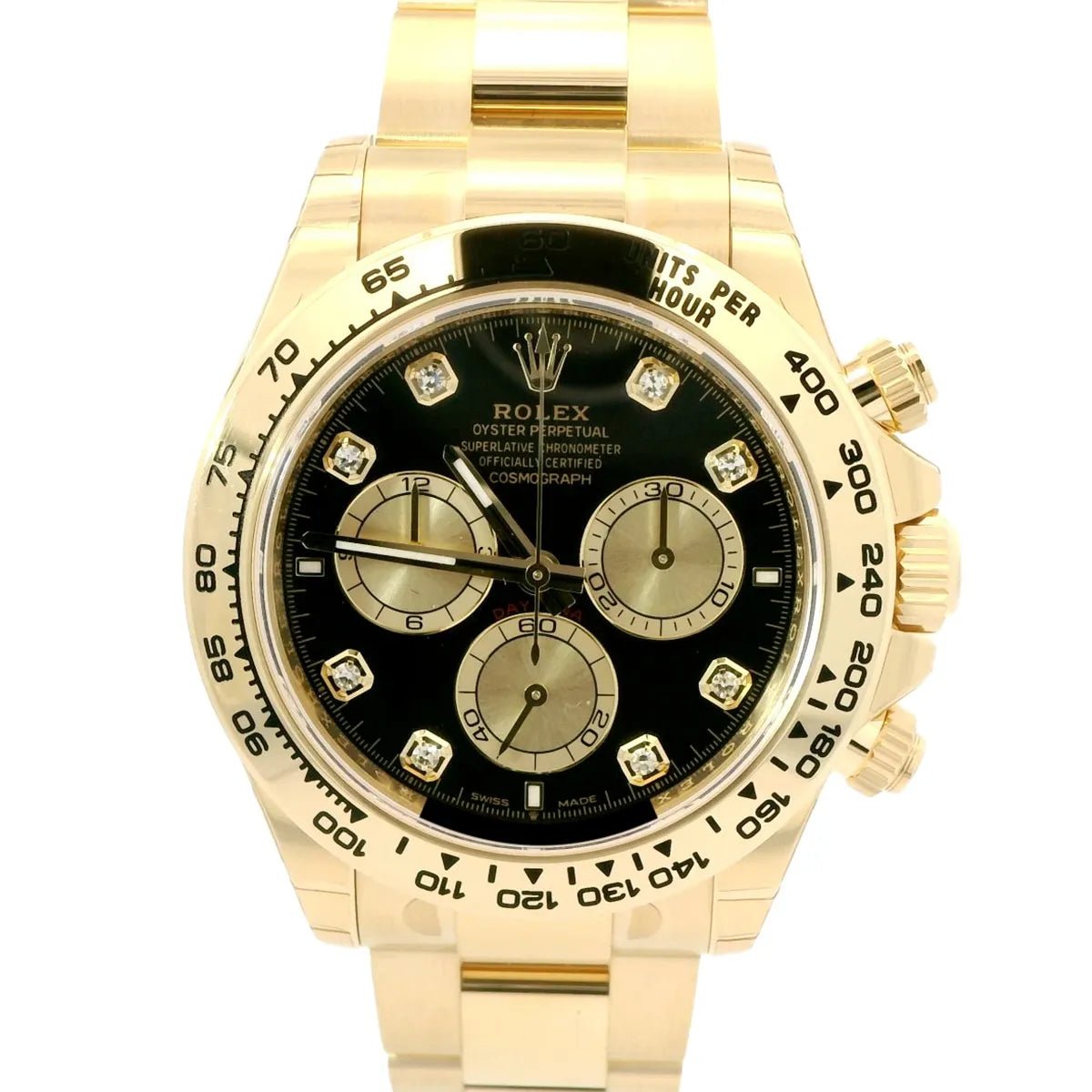 Rolex Daytona Cosmograph Daytona Black Dial Diamonds - Duci Watches