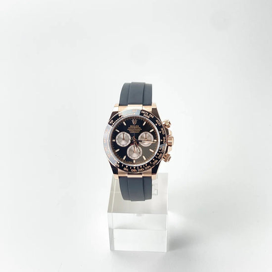 Daytona Cosmograph Daytona 40mm Everose Oysterflex black sundust - Duci Watches