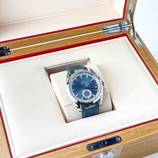 Seamaster Aqua Terra 150m Small Seconds 41 mm Blue Dial - Duci Watches