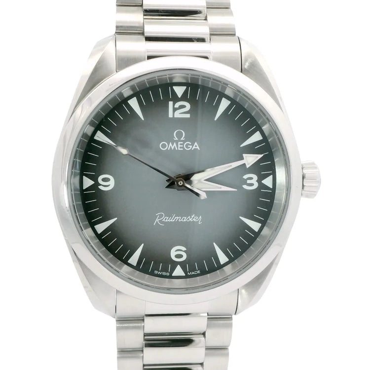 Omega Seamaster Railmaster 38 mm grey Dial - Duci Watches