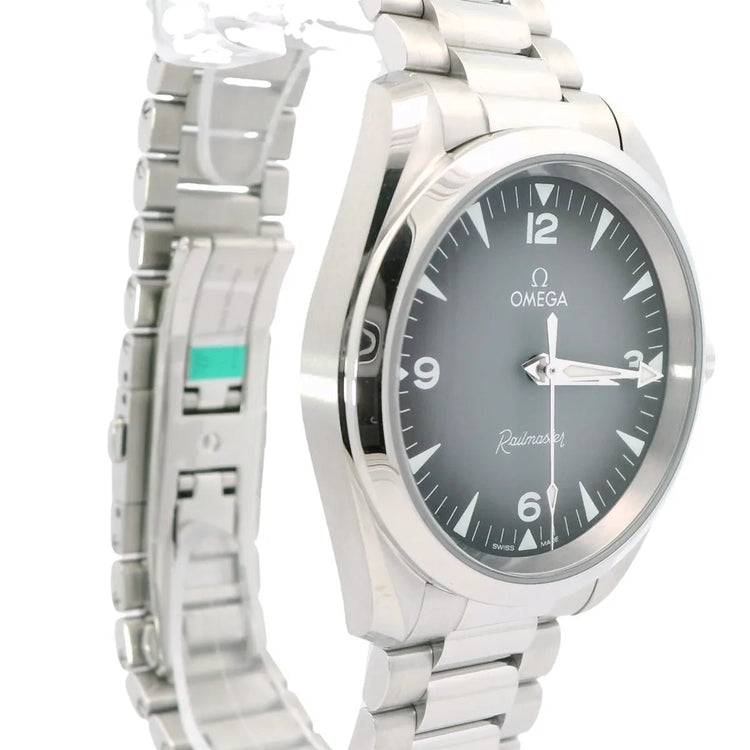 Omega Seamaster Railmaster 38 mm grey Dial - Duci Watches