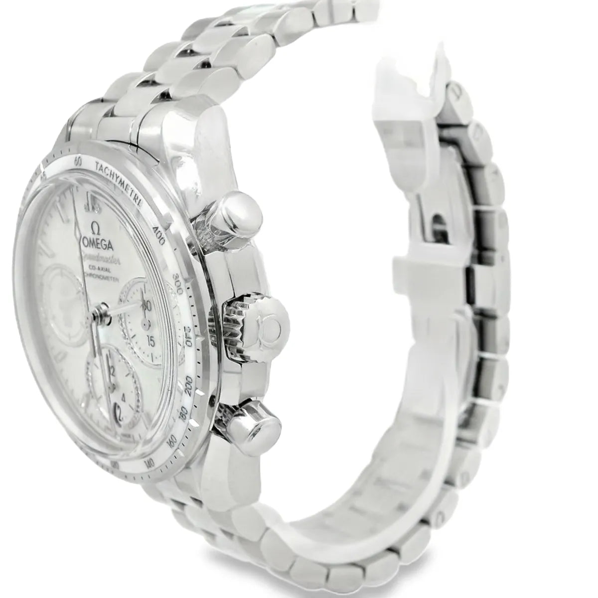 Omega Speedmaster 38 Chronograph Co - axial MOP DIal - Duci Watches