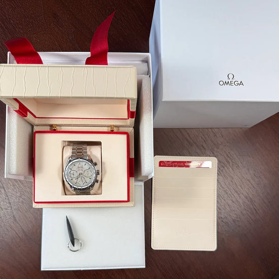 Omega Speedmaster 38 Chronograph Co - axial MOP DIal - Duci Watches