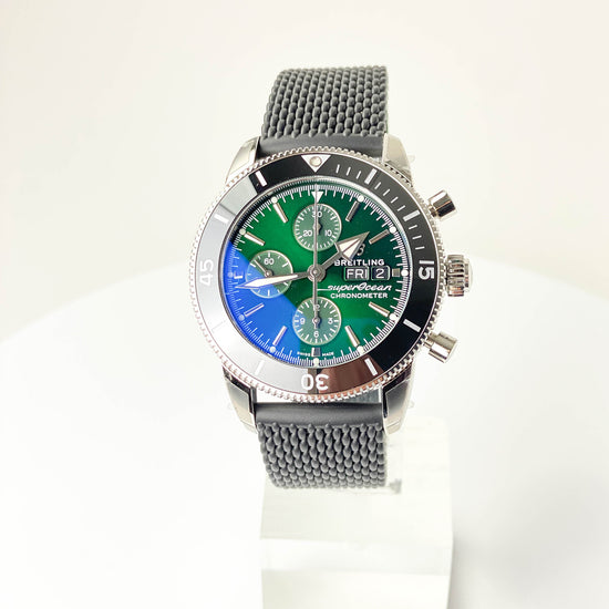 Superocean Heritage Chronograph 44 Green Dial - Duci Watches