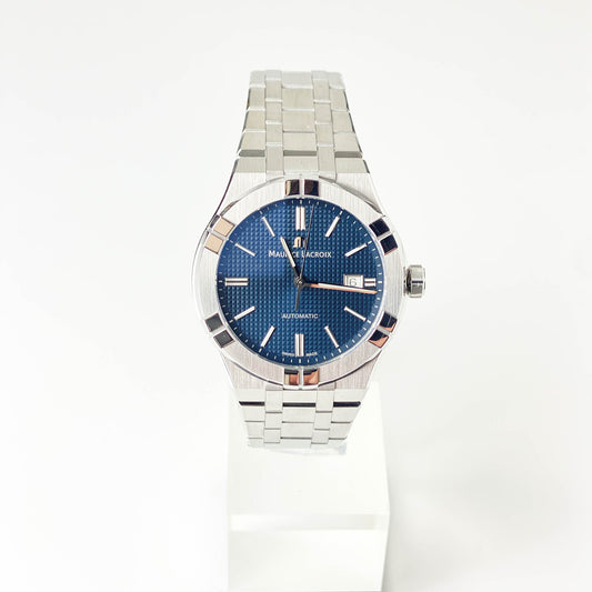 Aikon Automatic 42 Blue with interchangeable strap (leather)