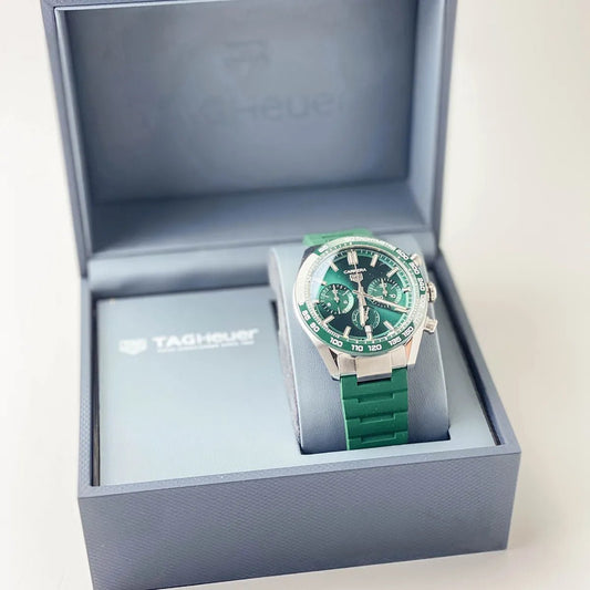 Carrera Chronograph 44mm Green - Duci Watches