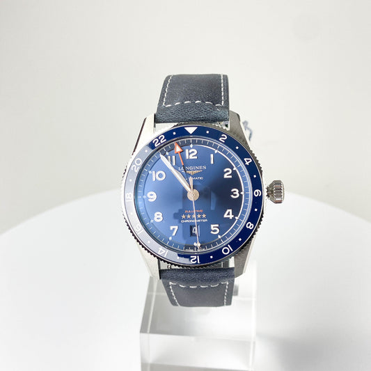 Longines Spirit Automatic Blue Dial Stainless Zulu Time Blue Dial 42mm