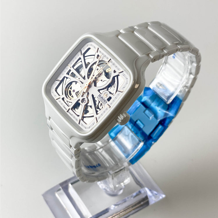 True Square Automatic Open Heart 38mm White