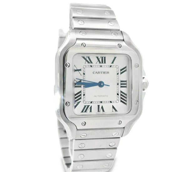 Cartier Santos De Cartier White Dial Medium - Duci Watches