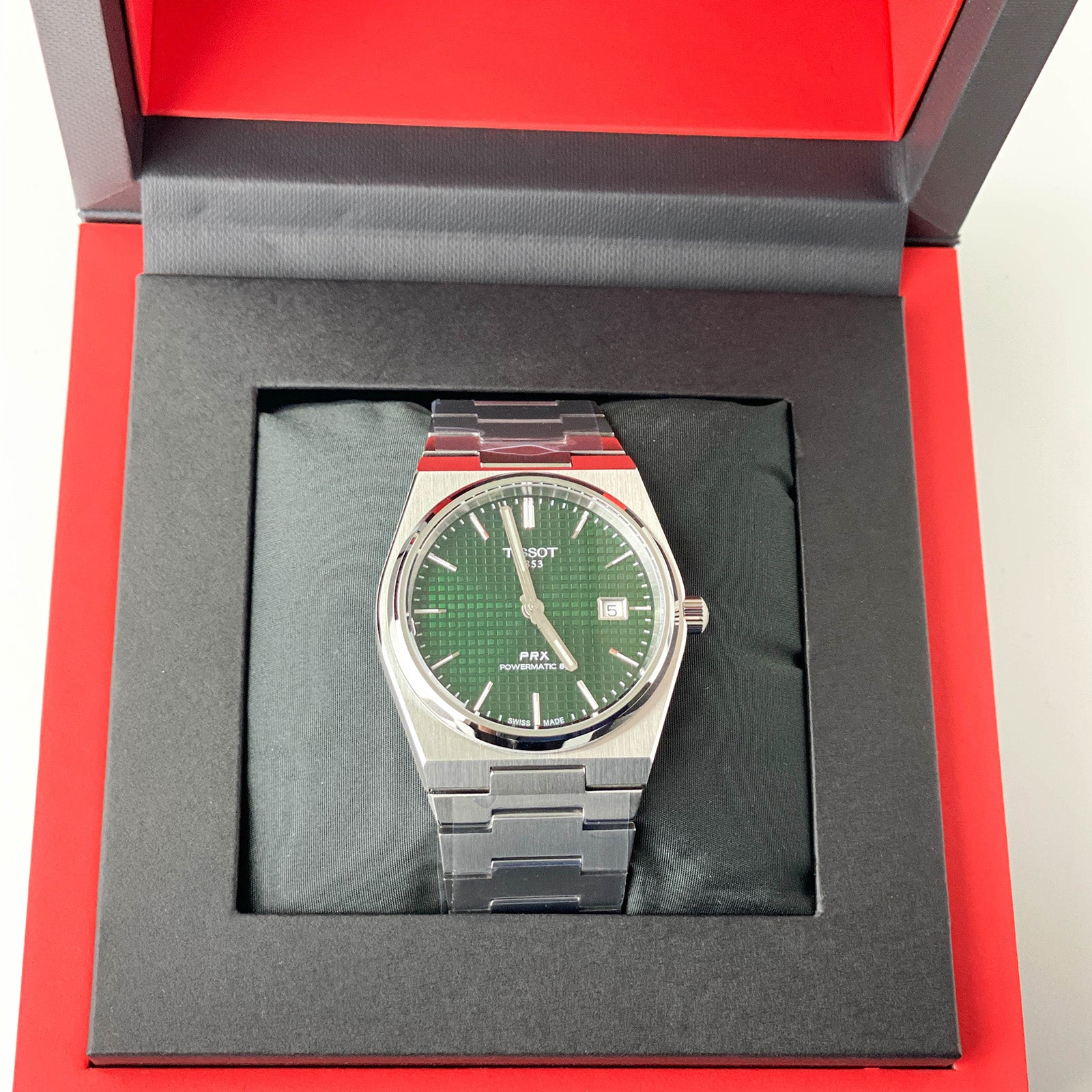 TISSOT PRX Powermatic 80 自動巻き 40mm グリーン Tissot PRX Auto Powermatic 80 Bracelet Watch, 40mm | Nordstrom